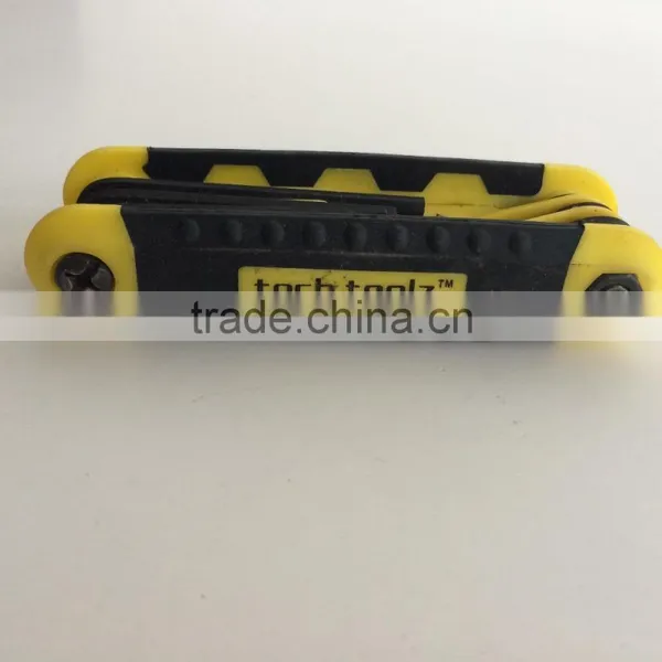 Factory Directly Evaporated Black Folding Type 8PC Allen Wrench Hex Key Hand Tool Set photo-6