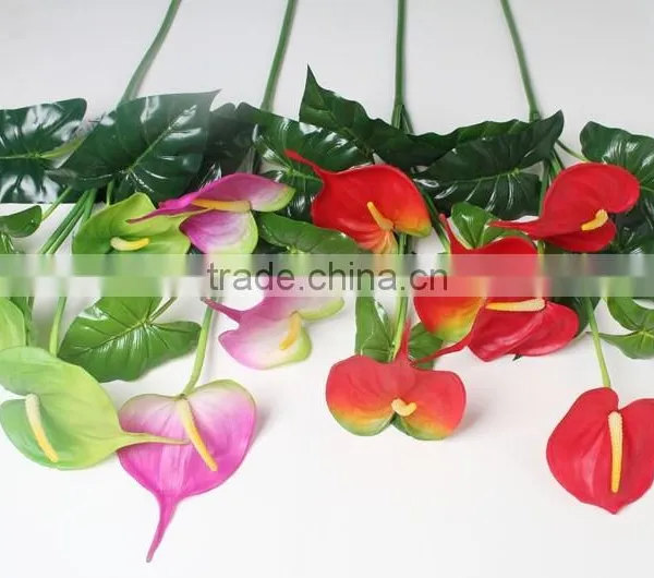 Vivid Fake Artificial Anthurium Decorative Anthurium Flower for Landscaping Decoration photo-6
