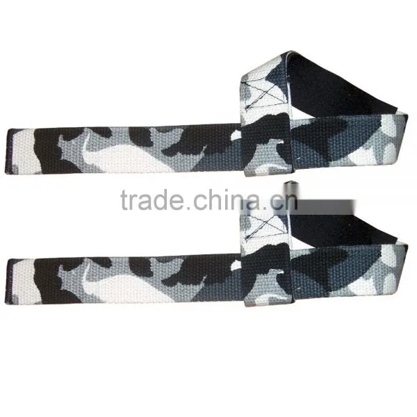 BAR STRAP Custom 21.5 Inches Length WRIST WEIGHT LIFTING PULLING POWER FITNESS PADDED COTTON HAND STRAP photo-5