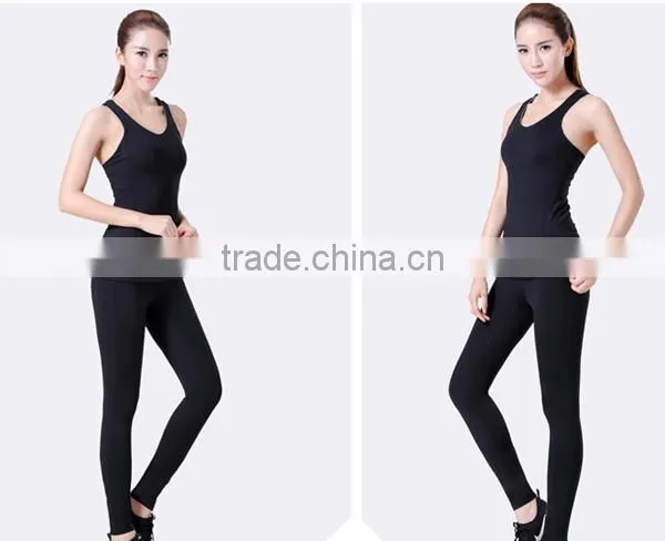 Solid Color Nylon Elastane Yoga Wear Yoga Suits Yoga Sets photo-2