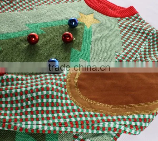 Christmas Tree Design for Unisex Oem Knitting Sweater Wholesale Ugly Christmas Sweaters photo-3