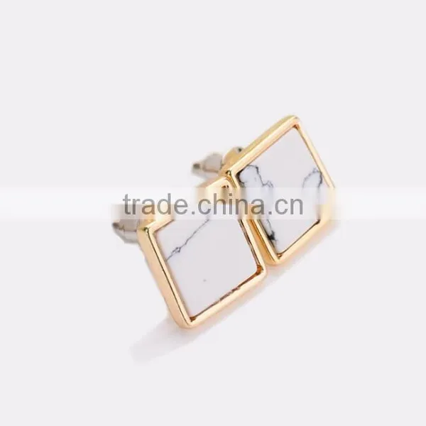 Zm34537a Cheap Gold Paletd White Turquoise Earrings Women photo-2