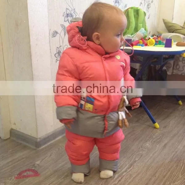 NEW 2015 Winter Children Clothing Sets Duck Down Jacket Sets Pants-jacket Hooded Baby Girls Winter Jacket & Coat Pony Pattern photo-2