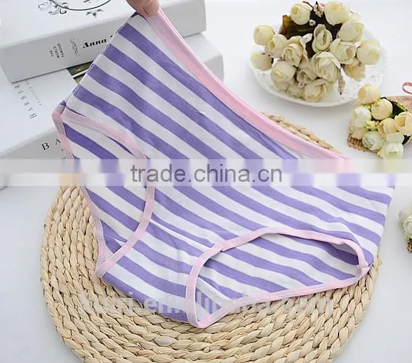 Women's Organic Cotton Underwear Stripe Panties Wide Color Chart High Quality photo-5