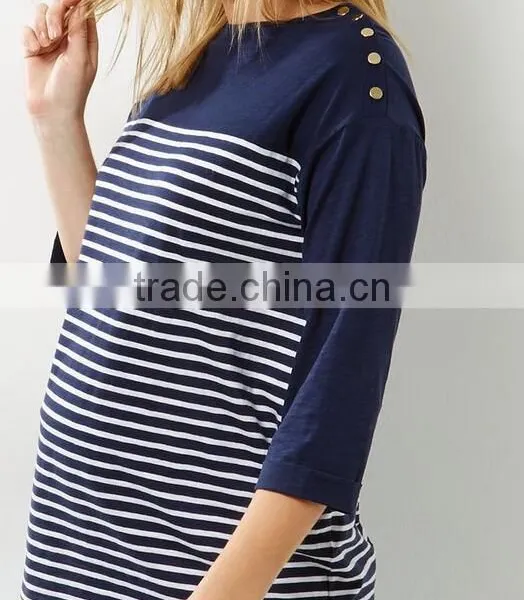 Maternity Wear Striped t Shirt Pregnancy Clothes photo-6