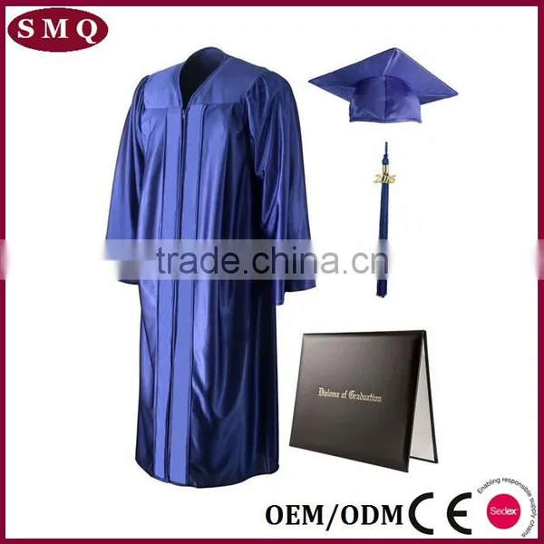 Custom Wholesale Blue Graduation Cap and Gown photo-2