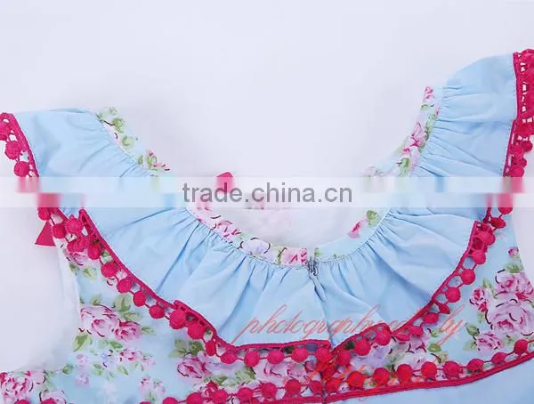 Red Tassel Girl Child Dress Baby Wear Clothes photo-4