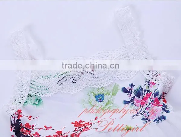 Girls White Summer Dress Flower Girl Skirts photo-3