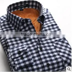 Latest Shirt Designs for Men 2016 Plaid Flannel Cotton Windproof Warm Comfortable Men's Dress Shirt photo-3