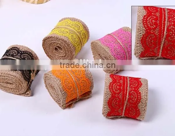 Linen Ribbon/Bud Silk Linen Volume/Linen Lace Band photo-2