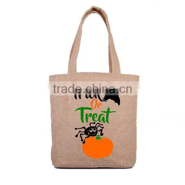 FACTORY Wholesale Stock Halloween Jute Tote Bag photo-2