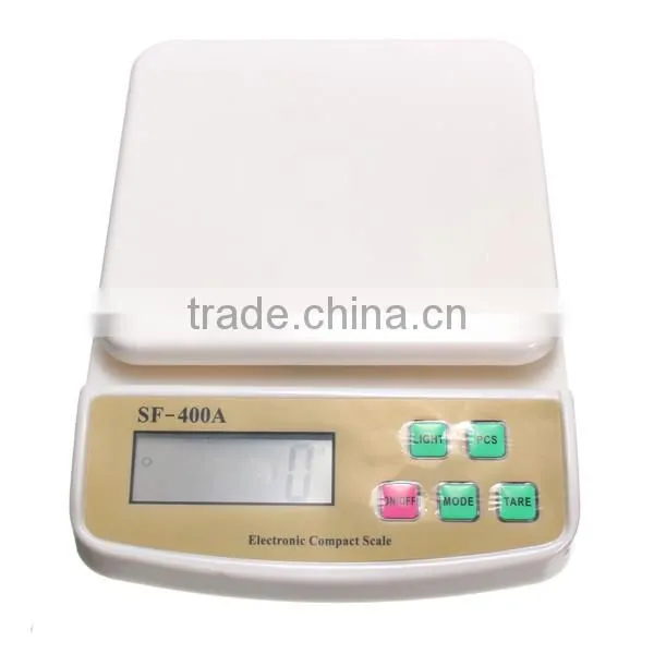 2016 Wholsesale 1PCS SF-400A Digital Scale For Household Use 10kg/1g Electronic Kitchen Scale Weighing Scale With Backlight photo-5