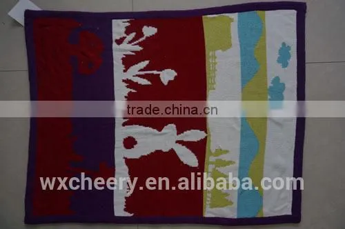 Super Soft Bamboo /cotton Knitted Baby Wool Throw Blanket