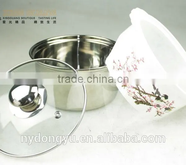 Flower Stainless Steel Cooking Pot /16cm Diameter Ynxn Stainless Steel Cooking Pot/ Fancy Dinnerware photo-6