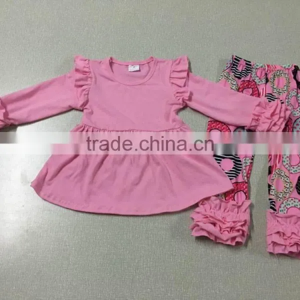 2017 Spring Baby Girls Outfit Yellow Top and Icing Pants Kids Clothing Western Girls Outfit photo-4