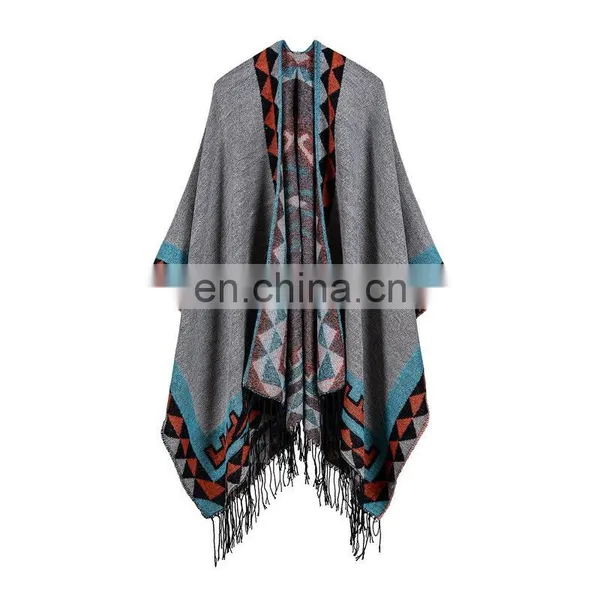 Lady Tassels Cashmere Shawls Thickening Cloaks photo-2
