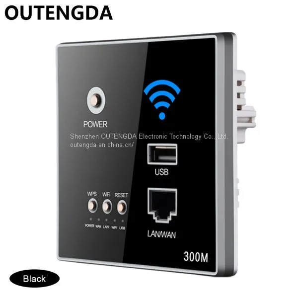 OUTENGDA 300M In-Wall AP Access Point Wireless WiFi Router USB-charging Socket Wall Mount Wi-Fi AP Router With WPS photo-2