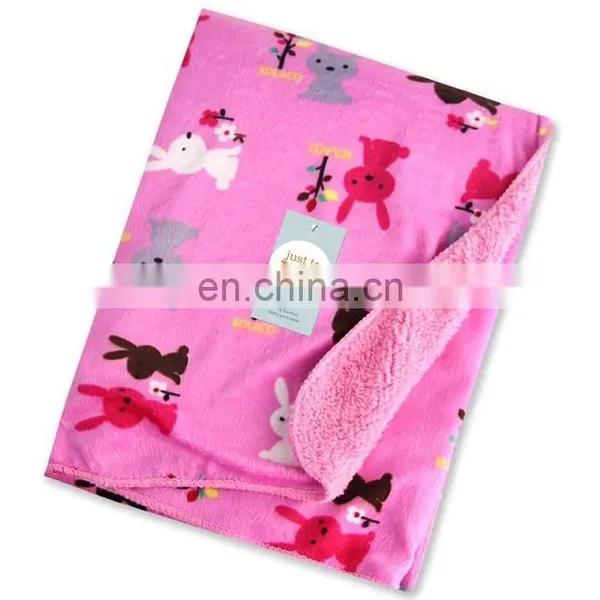 2017 Promotional Double-sided Soft Fluffy Fleece Blanket For Baby photo-5