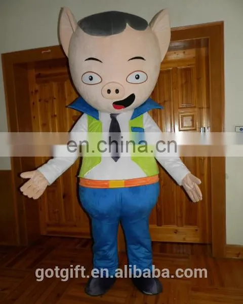 Promotional Lovely Custom Pig Mascot Costume for Adult Wearing photo-4