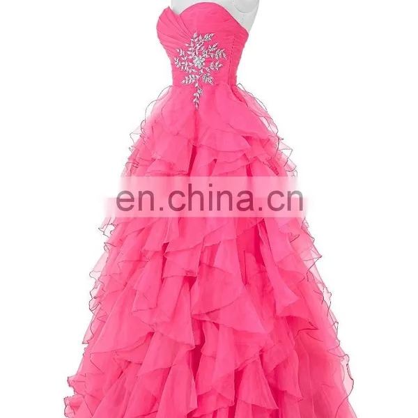 Grace Karin Strapless Off Shoulder Organza Long Western Boutique Dresses CL3411-1 photo-3