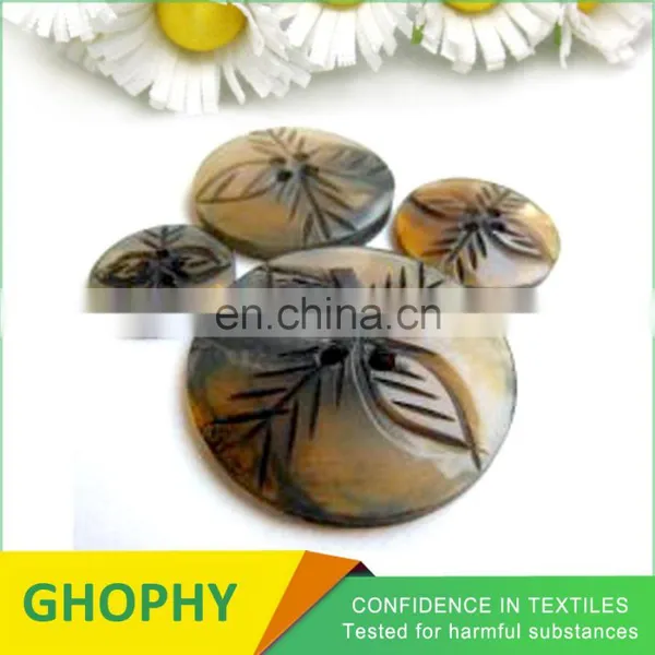Buffalo Horn Bone Button