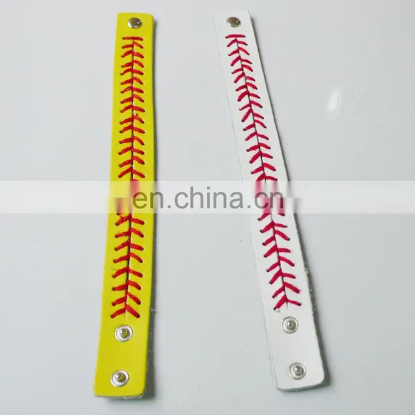 Popular Cheap Leather Sports Softball Bracelet photo-3