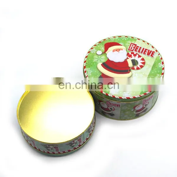 Christmas Candy Tin Can Wholesale, Round Metal Chocolate Tin Can photo-3