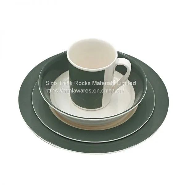 Factory Direct Price Tableware Korean Dinnerware Set Blue Melamine Dinner Party Sets