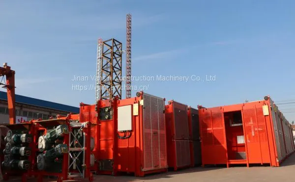 DAHAN hoist 4t SC200/200 double cage VFD construction hoist frequency type with Schneider invertor popular in Dubai