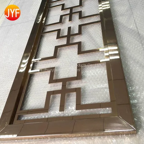 Multifunctional Indoor Decorative Room Divider Movable Laser Cut Metal Partition Screen photo-3