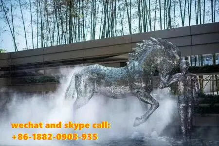 Stainless Steel Mesh Figure Sculpture 1.5m Modern Large Outdoor Garden Sculpture photo-4
