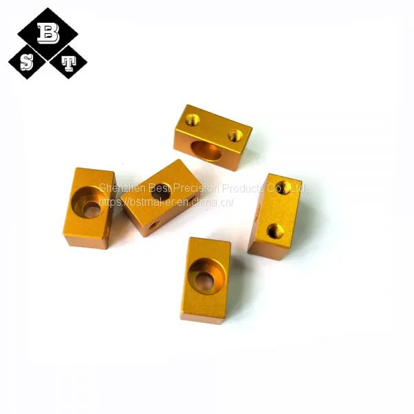 Custom Red Anodized Bearing Bracket Custom CNC Aluminum Milling Case Billet Machined Parts photo-2