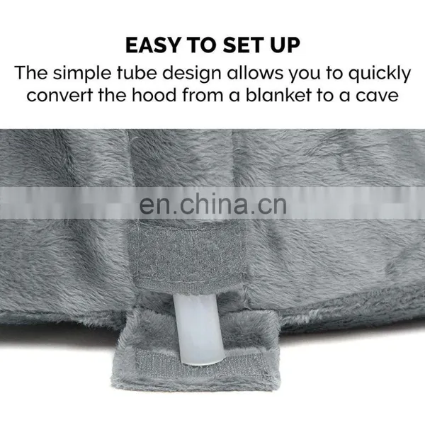 Pet Dog Bed Orthopedic Round Dog Sleeping Bag Blanket Pet Bed With Removable Cover photo-5