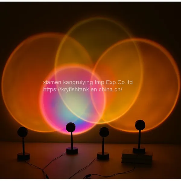 Cheap Price Button Atmosphere Night Projector Rainbow Funky Floor Projector Lamp Sunrise Sunset photo-5