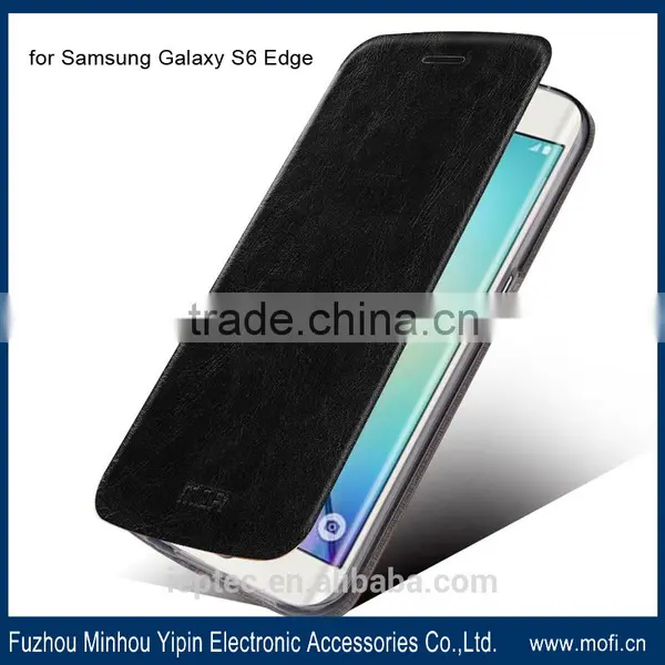 MOFi PU Leather Smart Mobile Phone Flip Cover Cases for Samsung Galaxy S6 Edge , Samsung G9250 photo-2