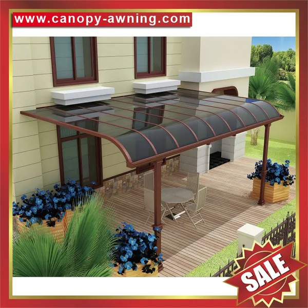 Hot Sale Aluminium Alu pc Polycarbonate House Patio Terrace Balcony Canopy Canopies Cover Awning Shelter photo-4