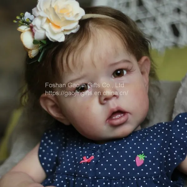 Factory Direct Sales Simulation Baby Reborn Doll 55cm Soft Sugar Gel Doll Custom Production of Various Sizes of Dolls photo-3
