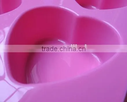 High Quality Heart Shaped Silicone Heart 6 Cups Cake Mould photo-3
