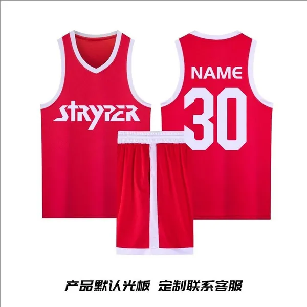 Wholesale Personalized Customizable 100% Polyester Basketball Jersey Mesh Breathable Sport Training Basketball Uniform Set For Men Kids photo-5