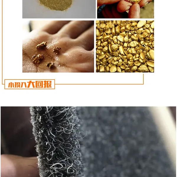 Polypropylene and Polyester Thick Gold Mining Carpet