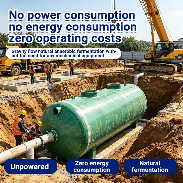 Customized FRP Septic Tank Different Volume Underground Sewage Treatment Equipment