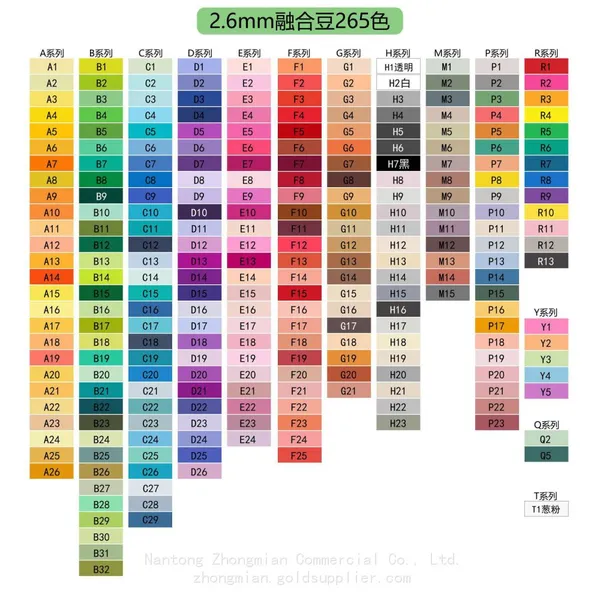 Factory Wholesale Fuse Beads 2.6mm Mini Fuse Beads 265 Color DIY Toy Kit MARD Perler Beads Refill Pack photo-2