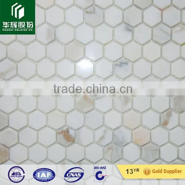 Calacatta Marble Mosaic,oriental White Marble Mosaic Tiles photo-3