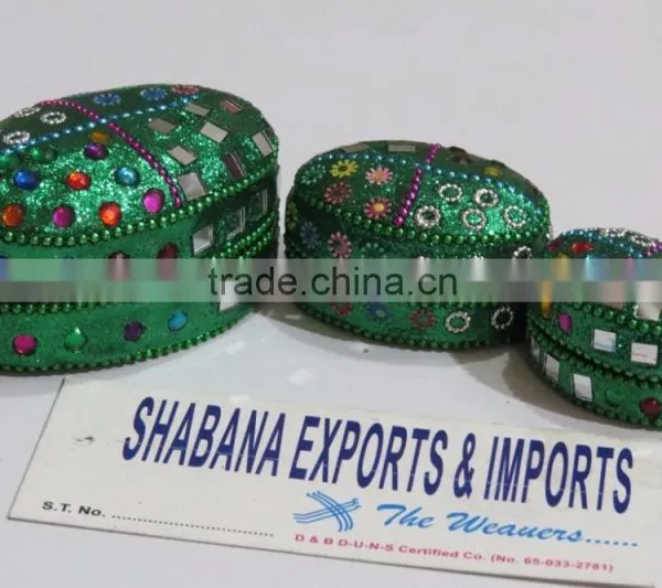 Jeweled Trinket Box Attractive Glitter and Mirror Jewelry Boxes photo-5