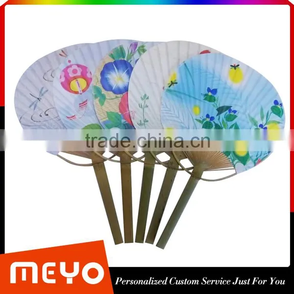 Bulk Advertising Custom Printing Round Bamboo Hand Fan Quality Choice Most Popular photo-6