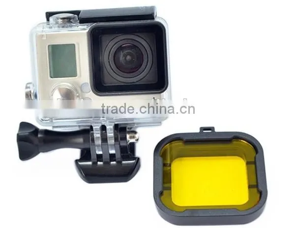 Hot New Underwater Dive Color Filter For GoPro Hero3+ Hero4 Red Yellow Purple Grey Pink