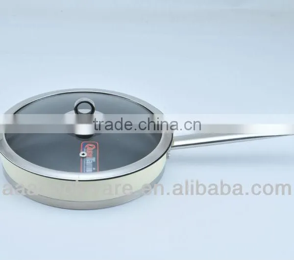 Professional Stainless Steel Frypan With Transparent High-temperature Painting Non-stick Inside for Wholesale photo-2
