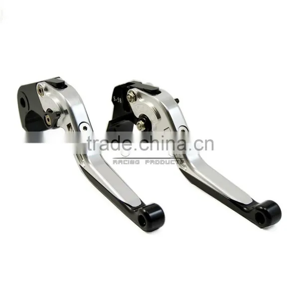 BJ-LS-001 CNC Silver Adjustable Folding Racing Scooter 150fm Brake Clutch Lever photo-2