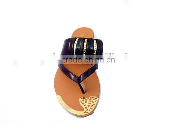 Fashion Design Comfortable Lady Fancy Flat Slipper Flip Flop With Button photo-3