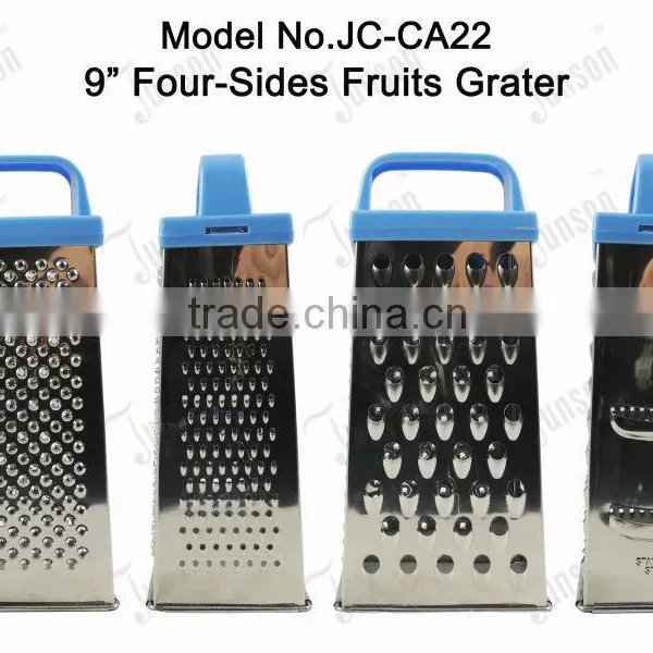 9" Four-Sides Stainless Steel Grater/Trapezoidal Fruits and Vegetables Plane photo-3